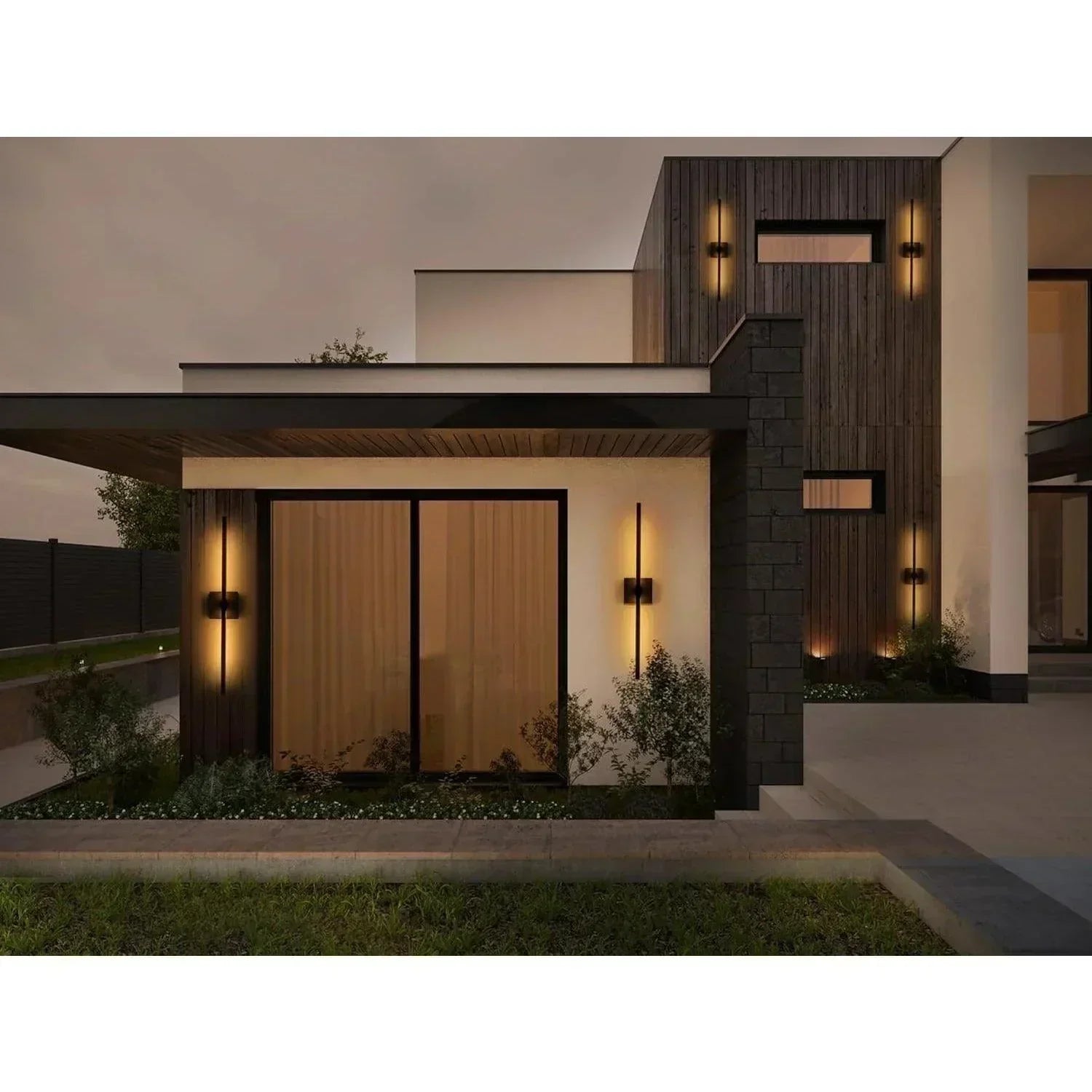 28" LED Outdoor Wall Lights with Acrylic Glass - FTL Outdoor Wall Lighting LED Light Bulbs