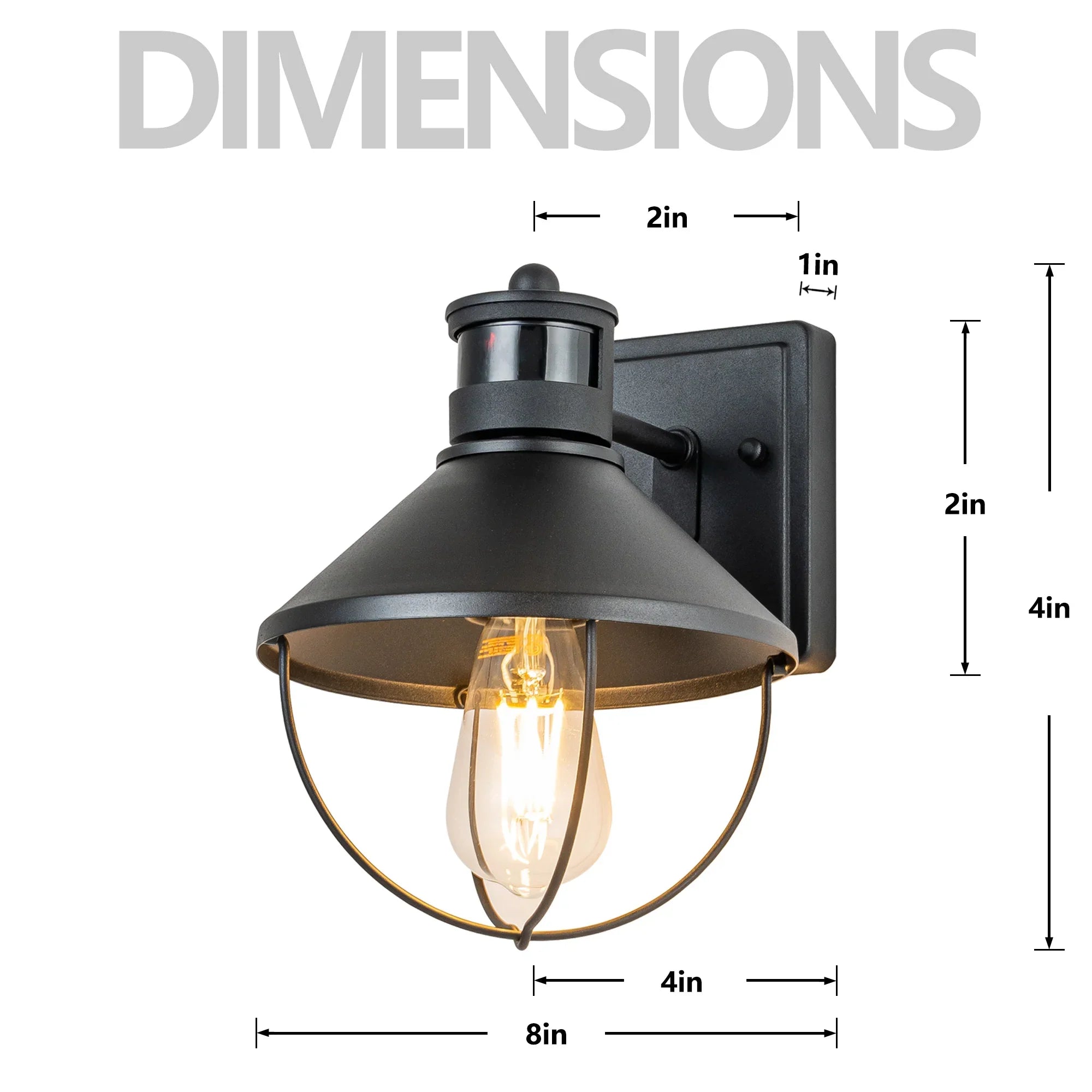 Motion Sensor Dusk to Dawn Outdoor Wall lights with GFCI Outlet - FTL Outdoor Wall Lighting LED Light Bulbs