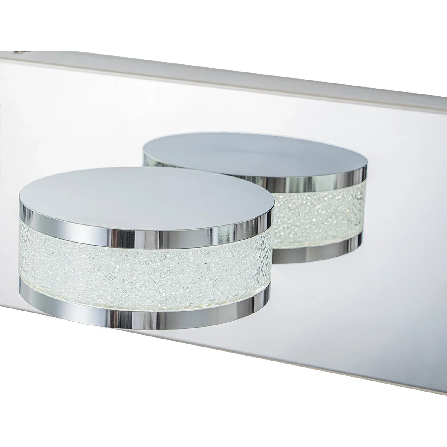19" Crystal LED Bath Bar with 3 Lights Dimmable