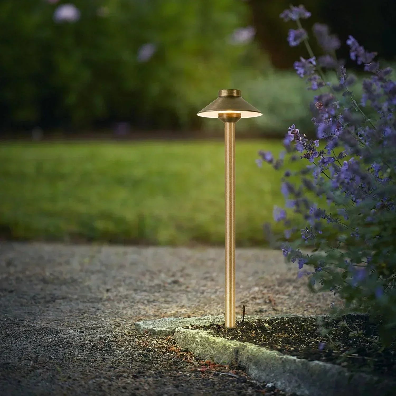 Brass Pathway Lights LED 3000K Warm White - FTL Outdoor Wall Lighting LED Light Bulbs