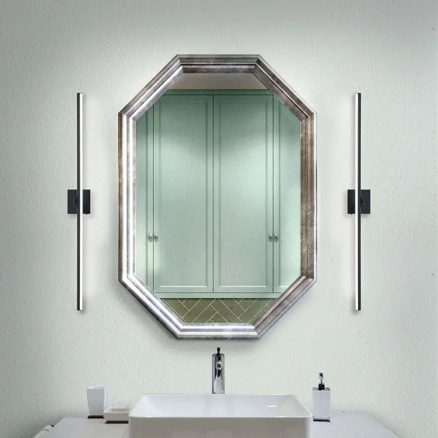 39.4" 5CCT Dimmable Black LED Bath Bar 180° Adjust