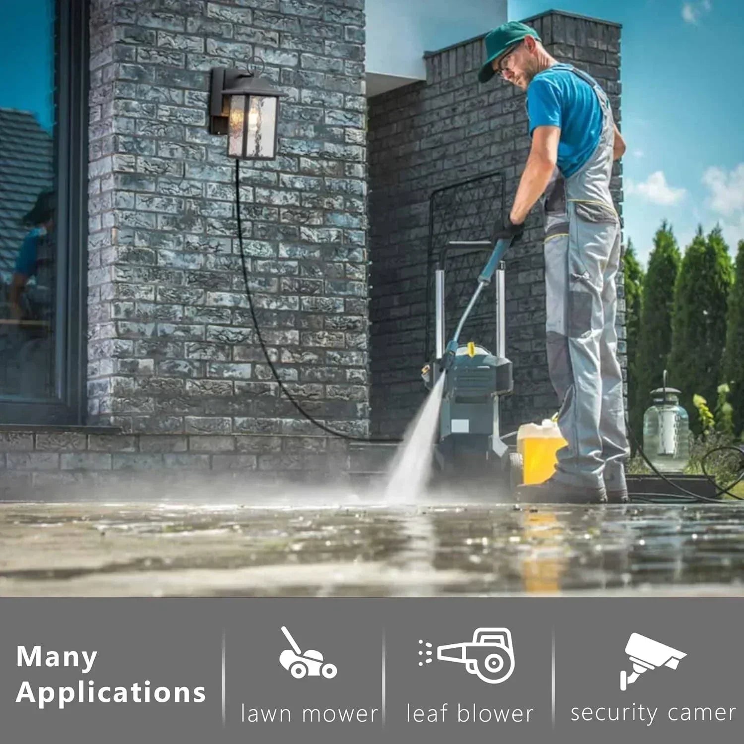 Dusk to Dawn Black Outdoor Wall Lights with GFCI Outlet - FTL Outdoor Wall Lighting LED Light Bulbs