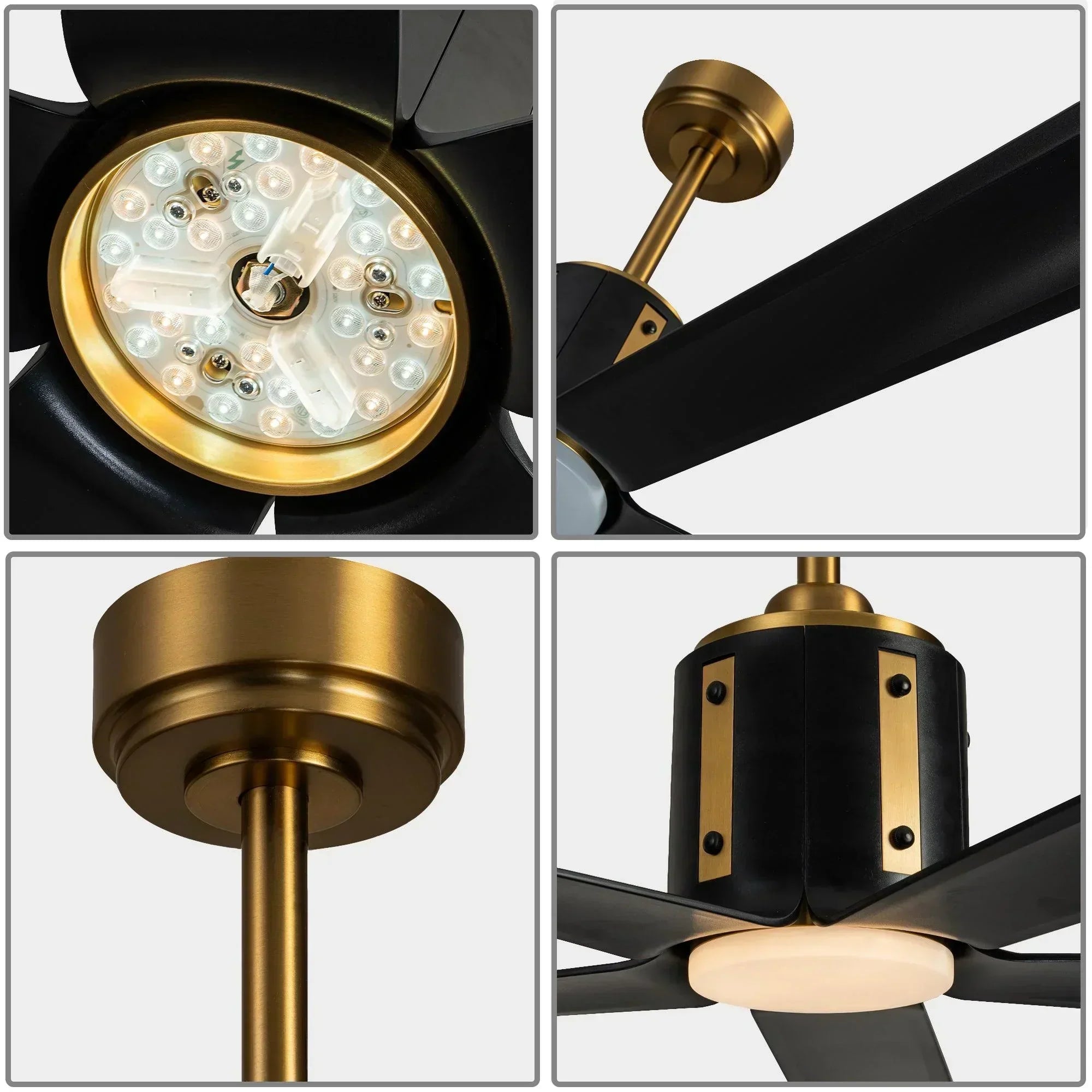 60" Ceiling Fan with LED Lights and Remote