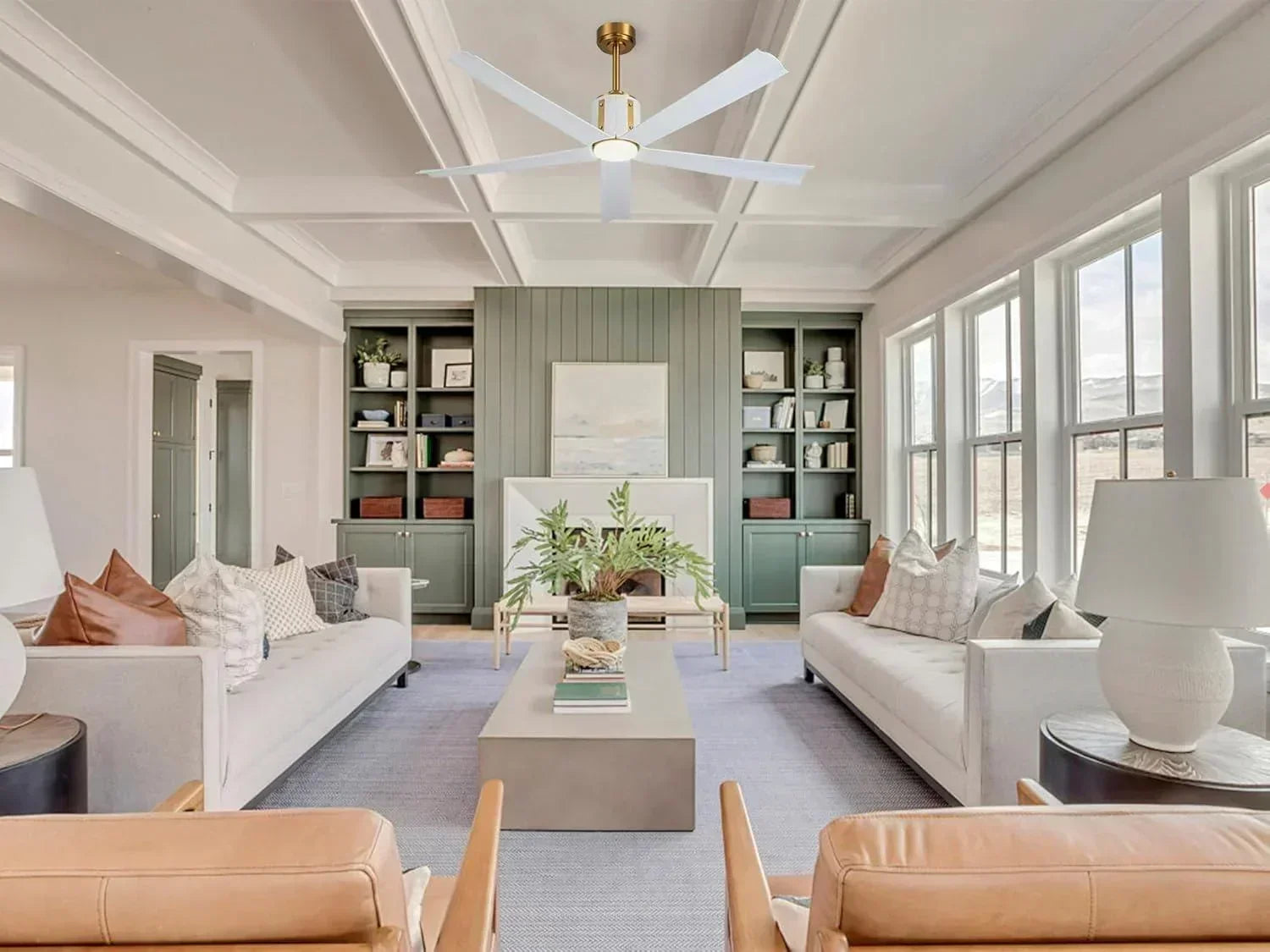 60" Ceiling Fan with LED Lights and Remote