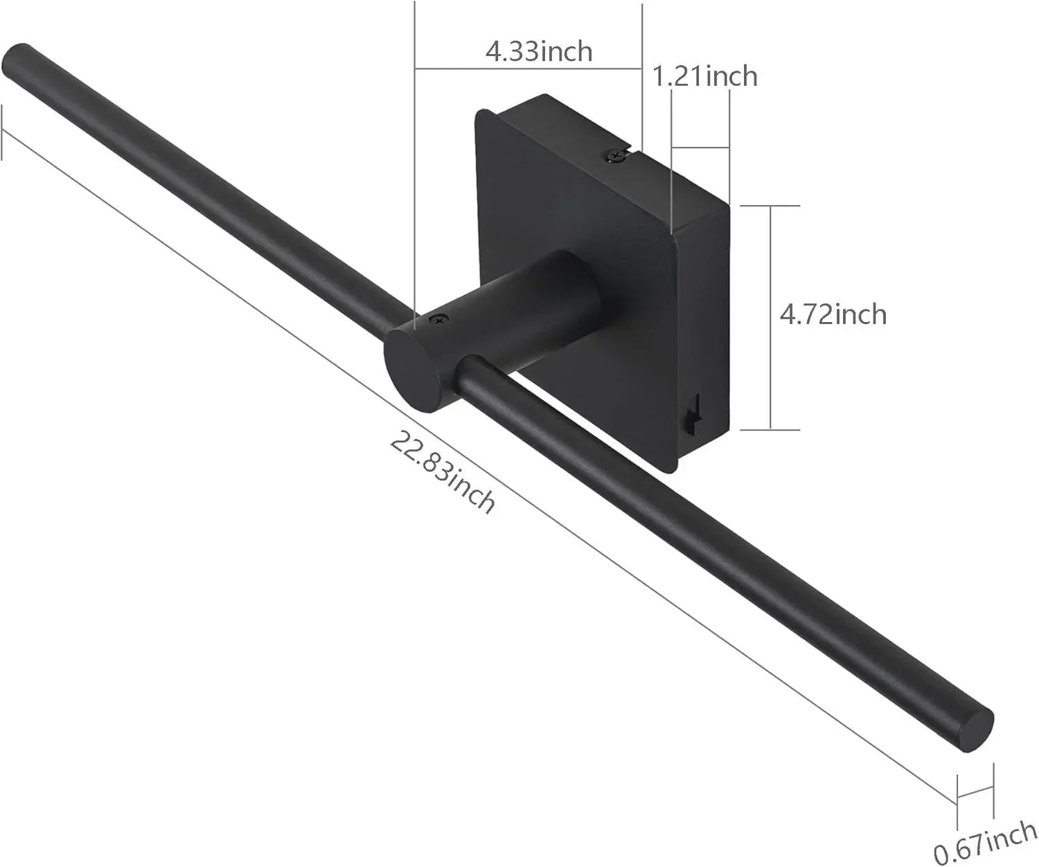 22.8" 5CCT Dimmable Black LED Bath Bar Non-Adjust - FTL Outdoor Wall Lighting LED Light Bulbs