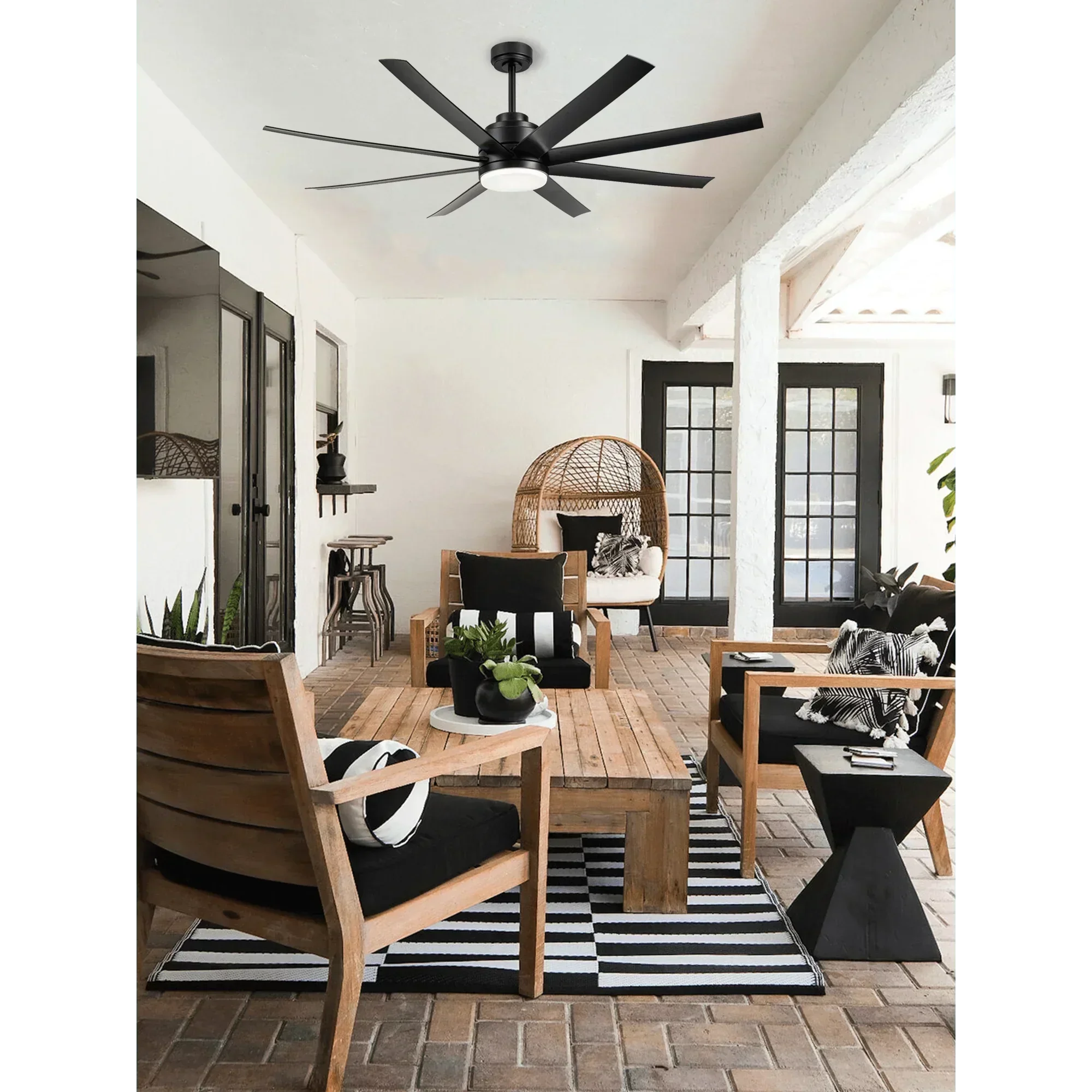 65" Ceiling Fans with LED Lights and Remote