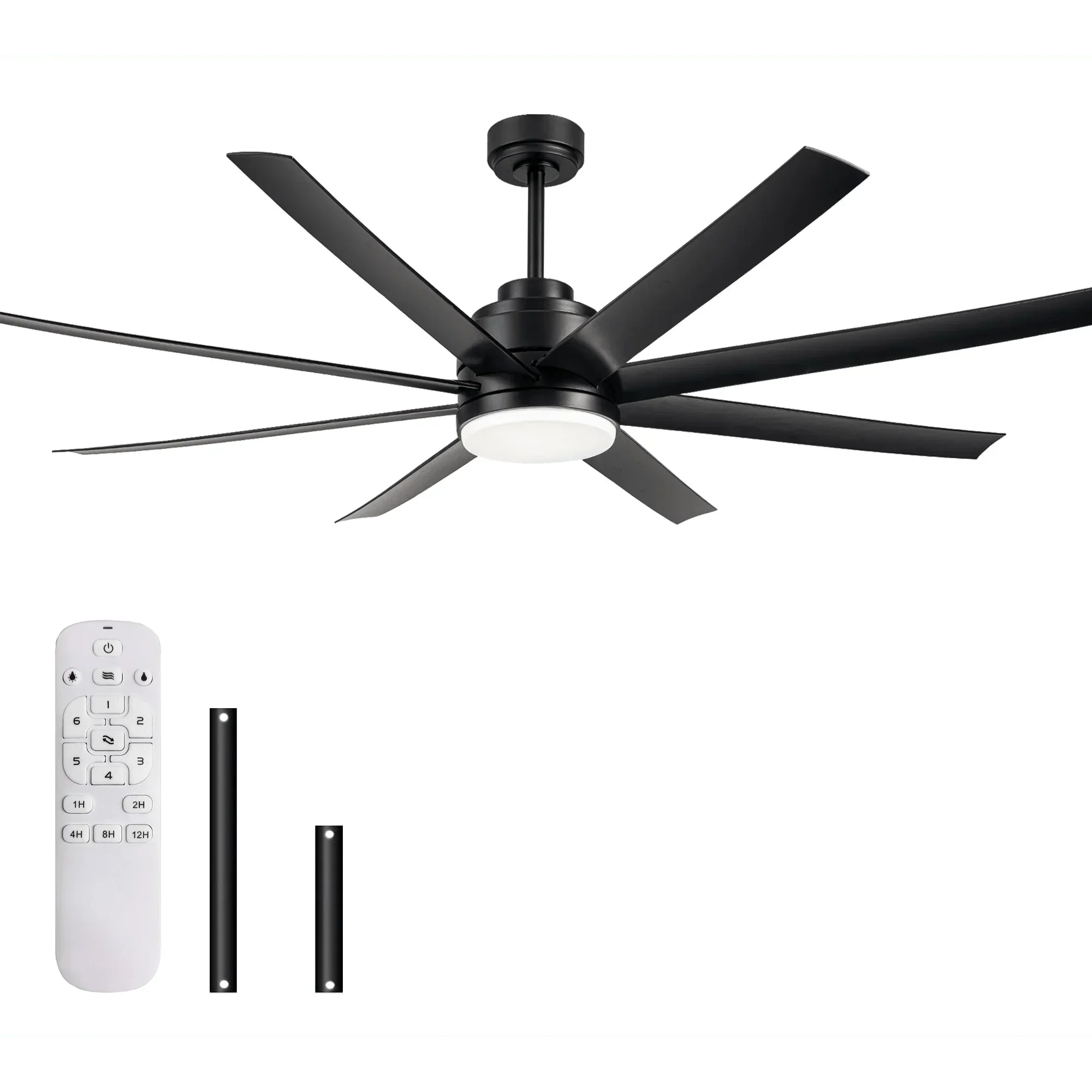 65" Ceiling Fans with LED Lights and Remote