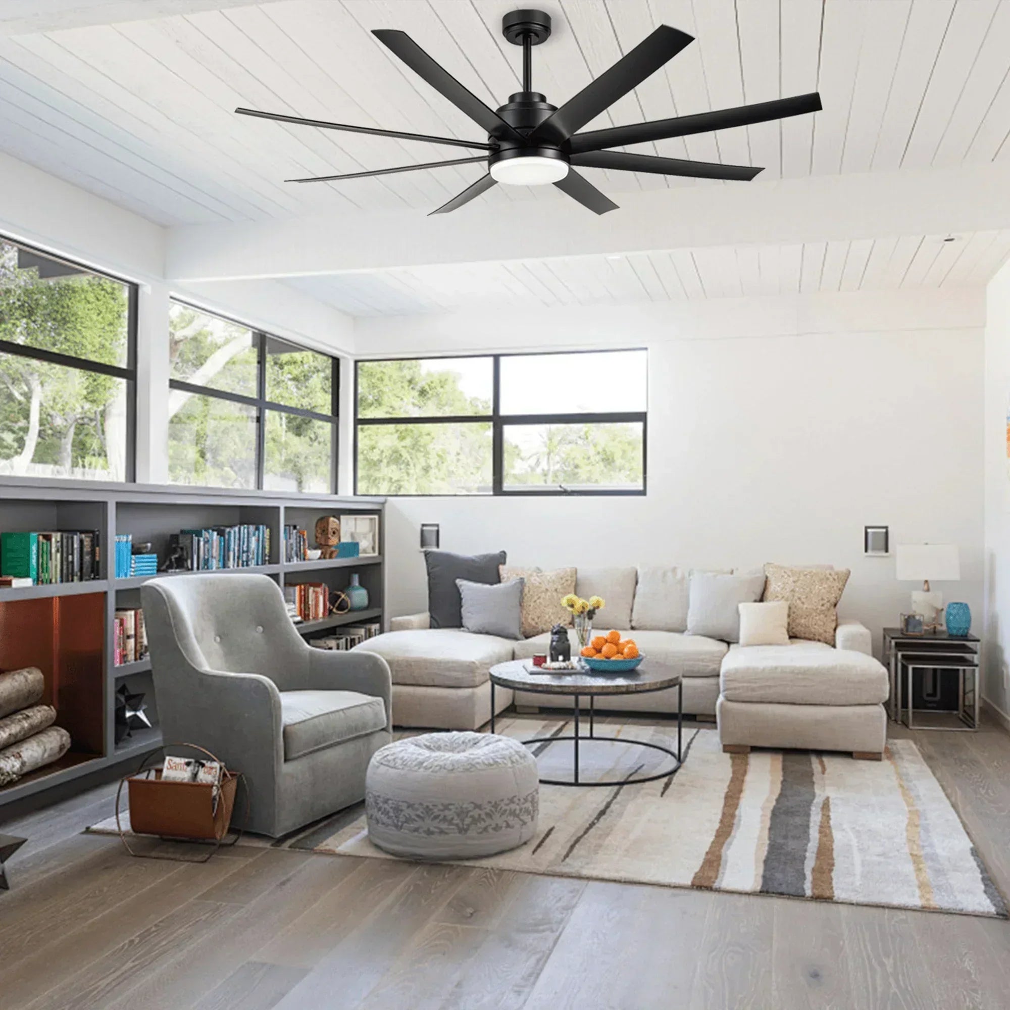 65" Ceiling Fans with LED Lights and Remote