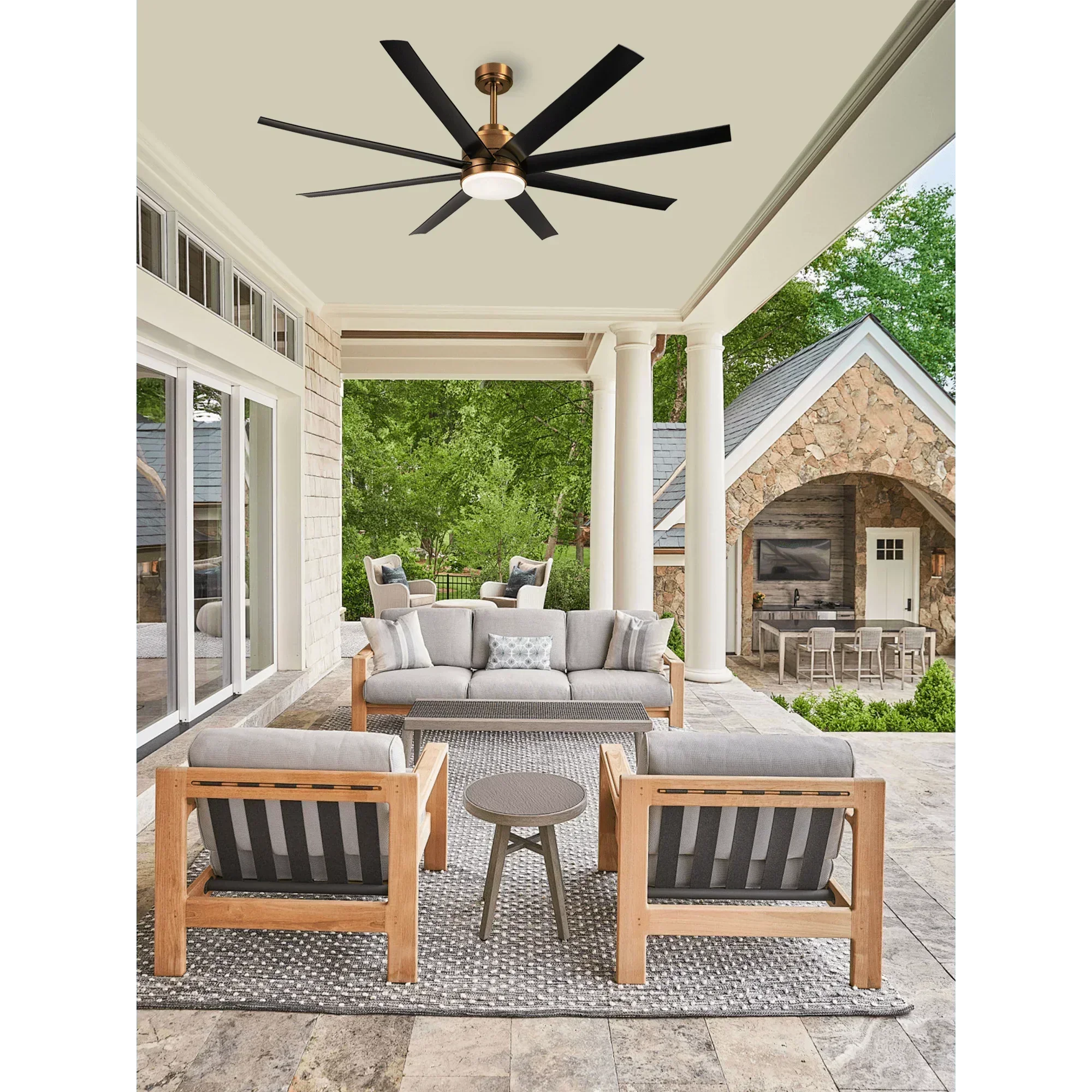 65" Ceiling Fans with LED Lights and Remote
