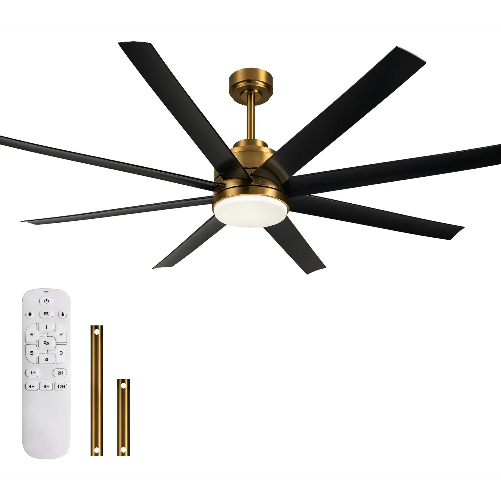 65" Ceiling Fans with LED Lights and Remote