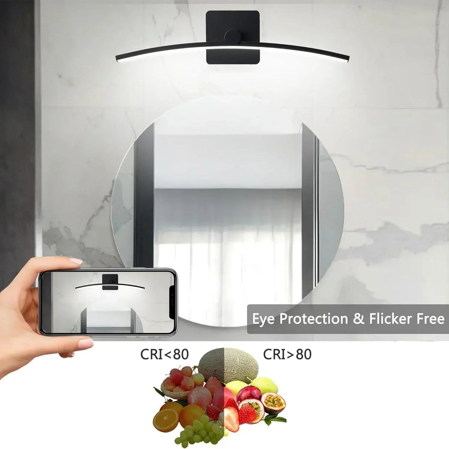 20" Black Camber LED Bath Bar Dimmable - FTL Outdoor Wall Lighting LED Light Bulbs