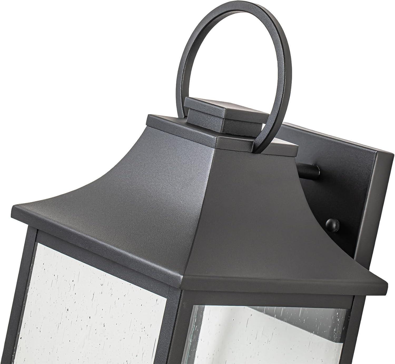 18" Black Outdoor Wall Lights with Gold 3-Light - FTL Outdoor Wall Lighting LED Light Bulbs