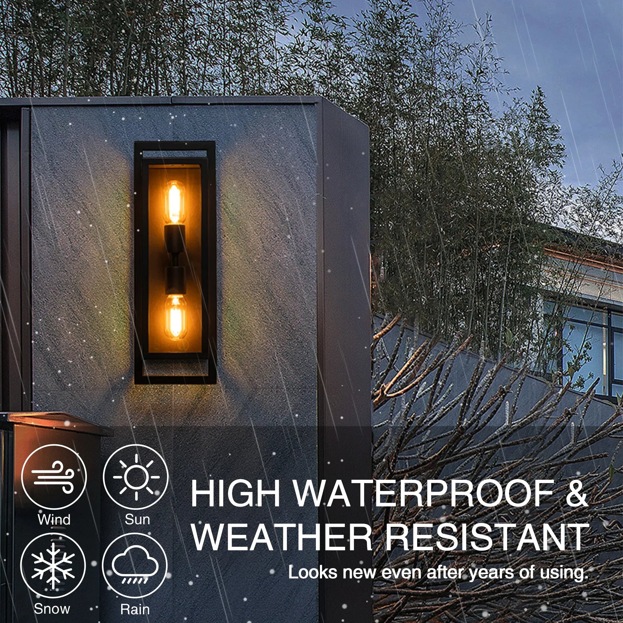 Outdoor Wall Light with Clear Glass - FTL Outdoor Wall Lighting LED Light Bulbs
