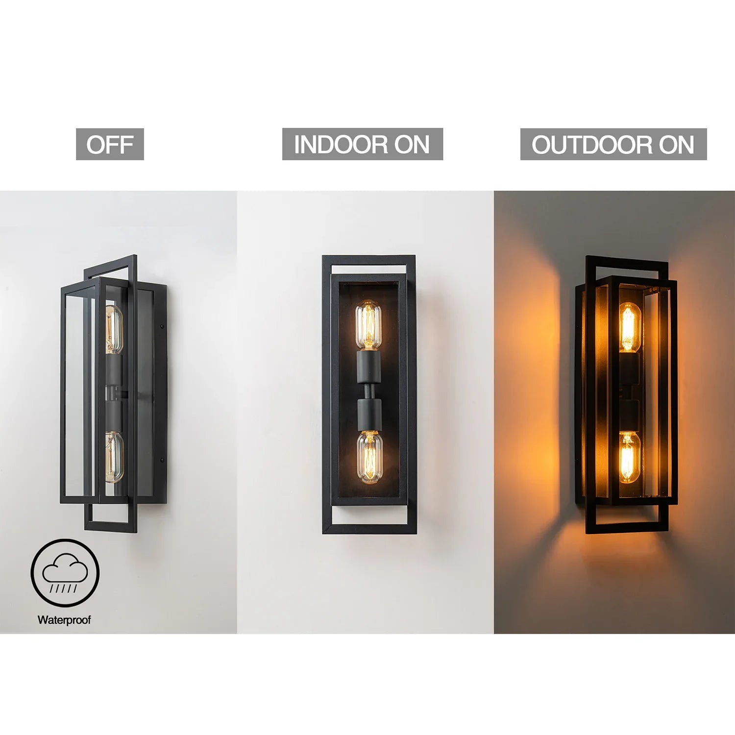 Outdoor Wall Light with Clear Glass - FTL Outdoor Wall Lighting LED Light Bulbs