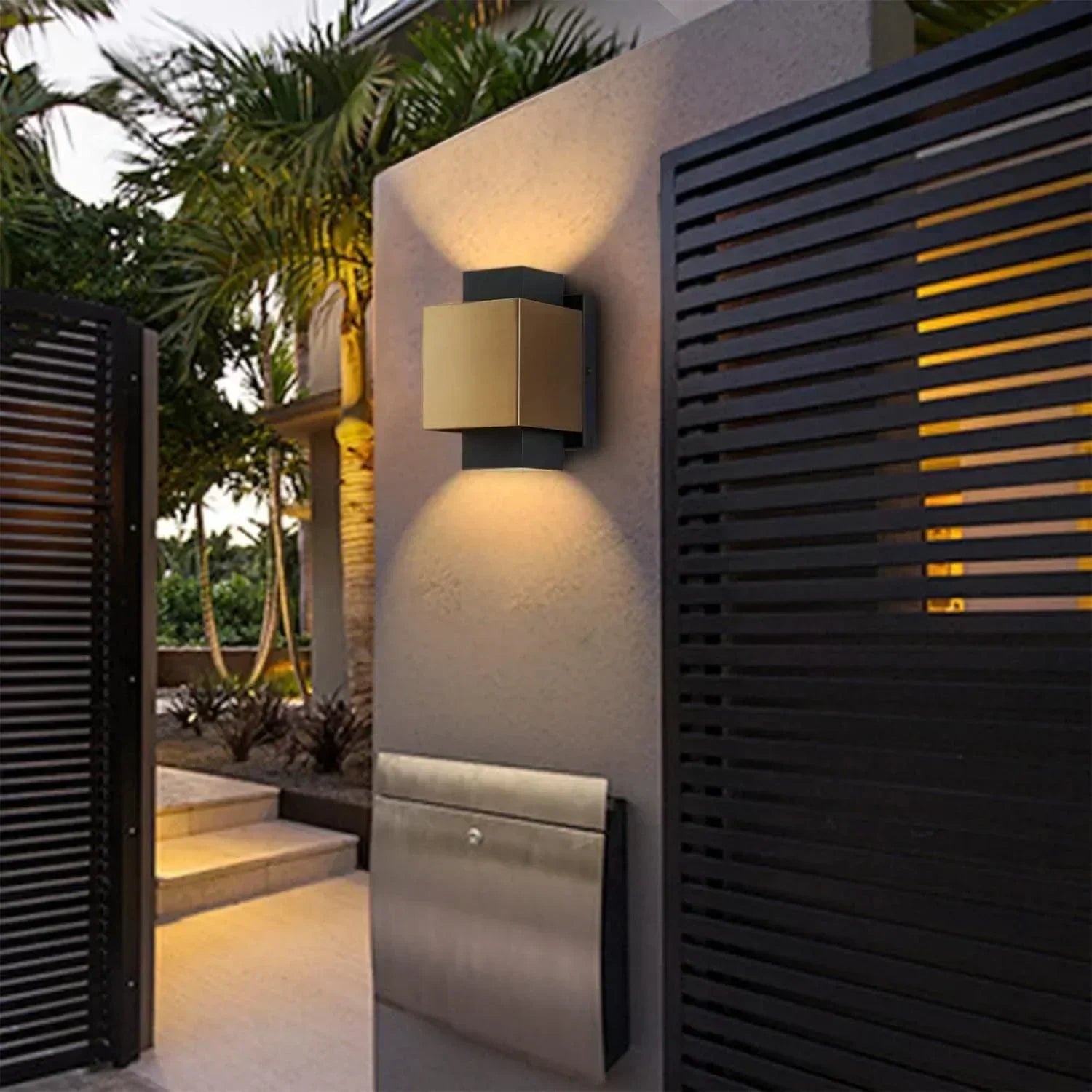 8" Modern Outdoor Wall Lights - FTL Outdoor Wall Lighting LED Light Bulbs