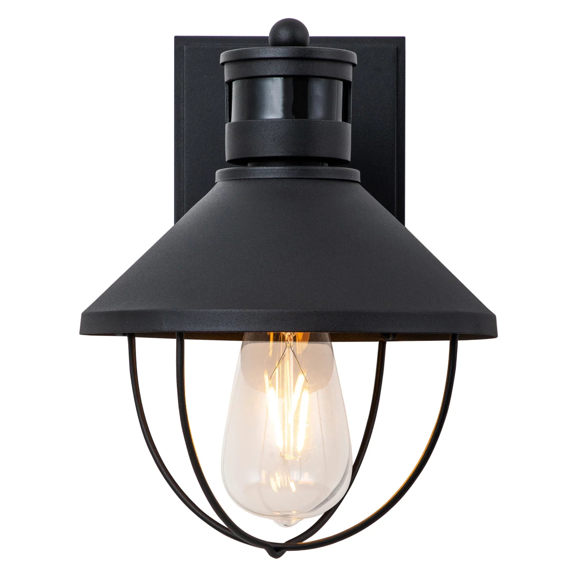 Motion Sensor Dusk to Dawn Outdoor Wall lights with GFCI Outlet - FTL Outdoor Wall Lighting LED Light Bulbs