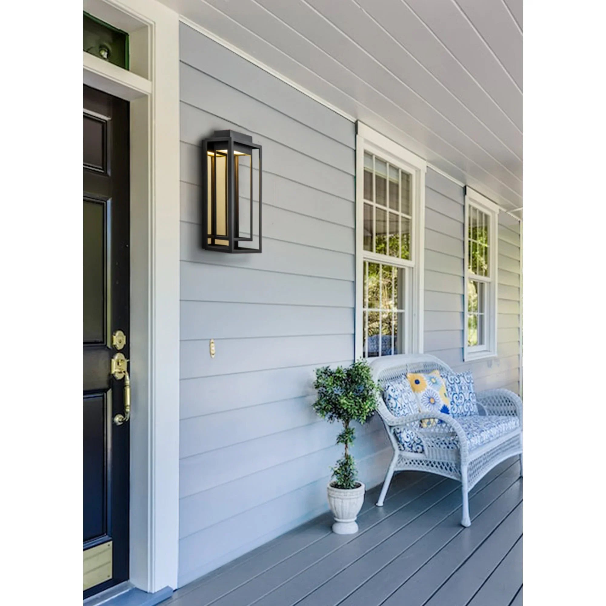 Black and Gold LED Outdoor Wall Lights - FTL Outdoor Wall Lighting LED Light Bulbs