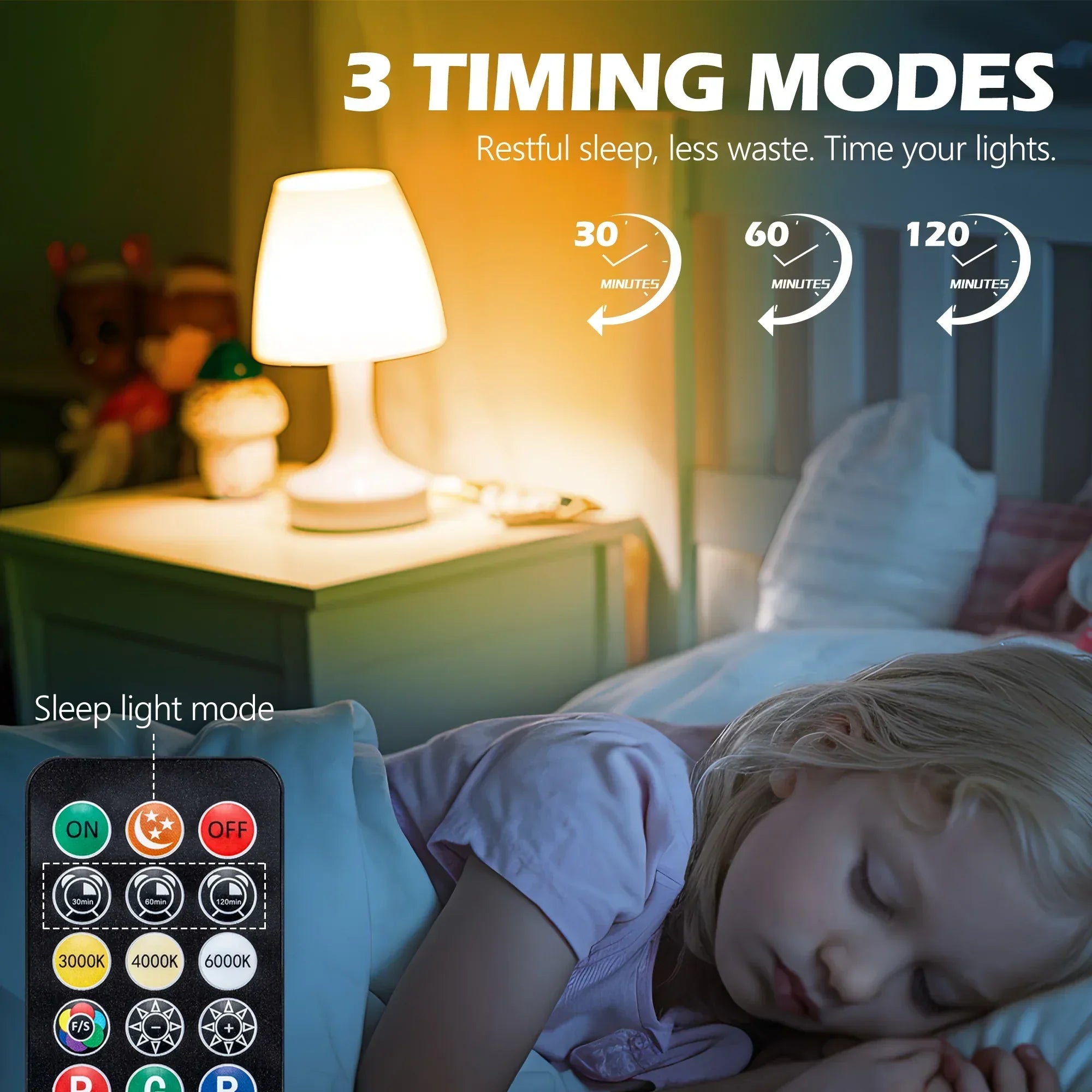 3.86" Rechargeable Color Changing Light Bulb 2-Pack