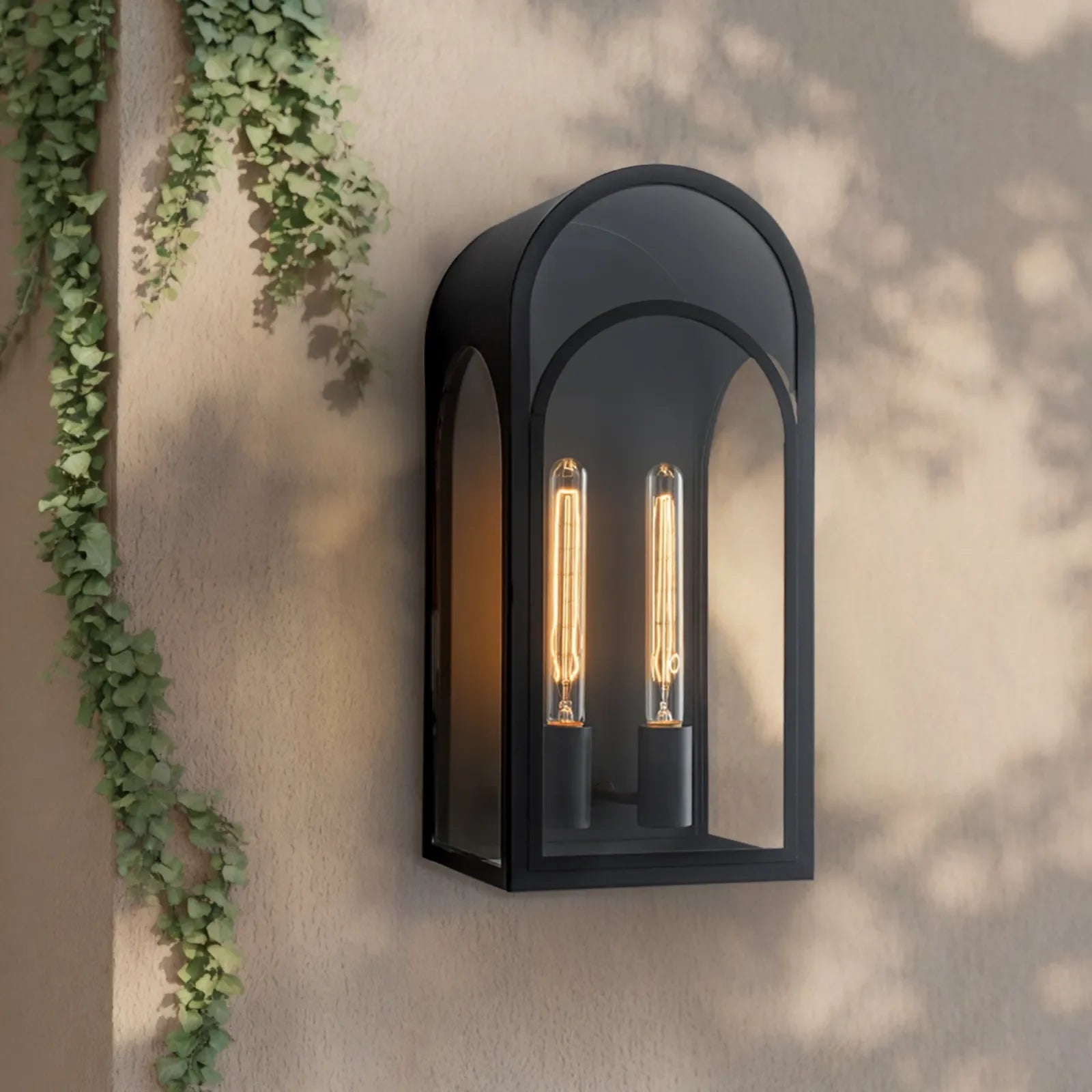 20" Large Modern Outdoor Wall Lights with Clear Glass