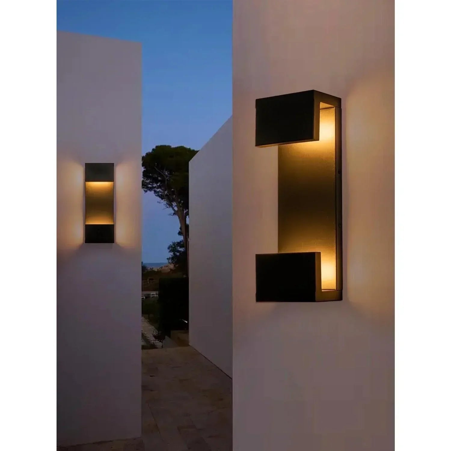 15" LED Outdoor Wall Lights Black - FTL Outdoor Wall Lighting LED Light Bulbs