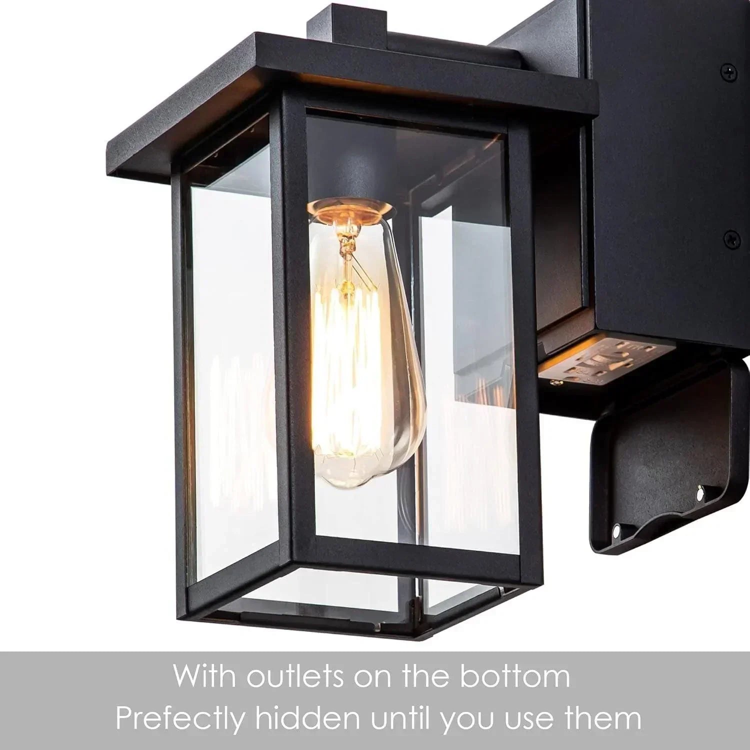 Outdoor Wall Lights with GFCI Outlet - FTL Outdoor Wall Lighting LED Light Bulbs