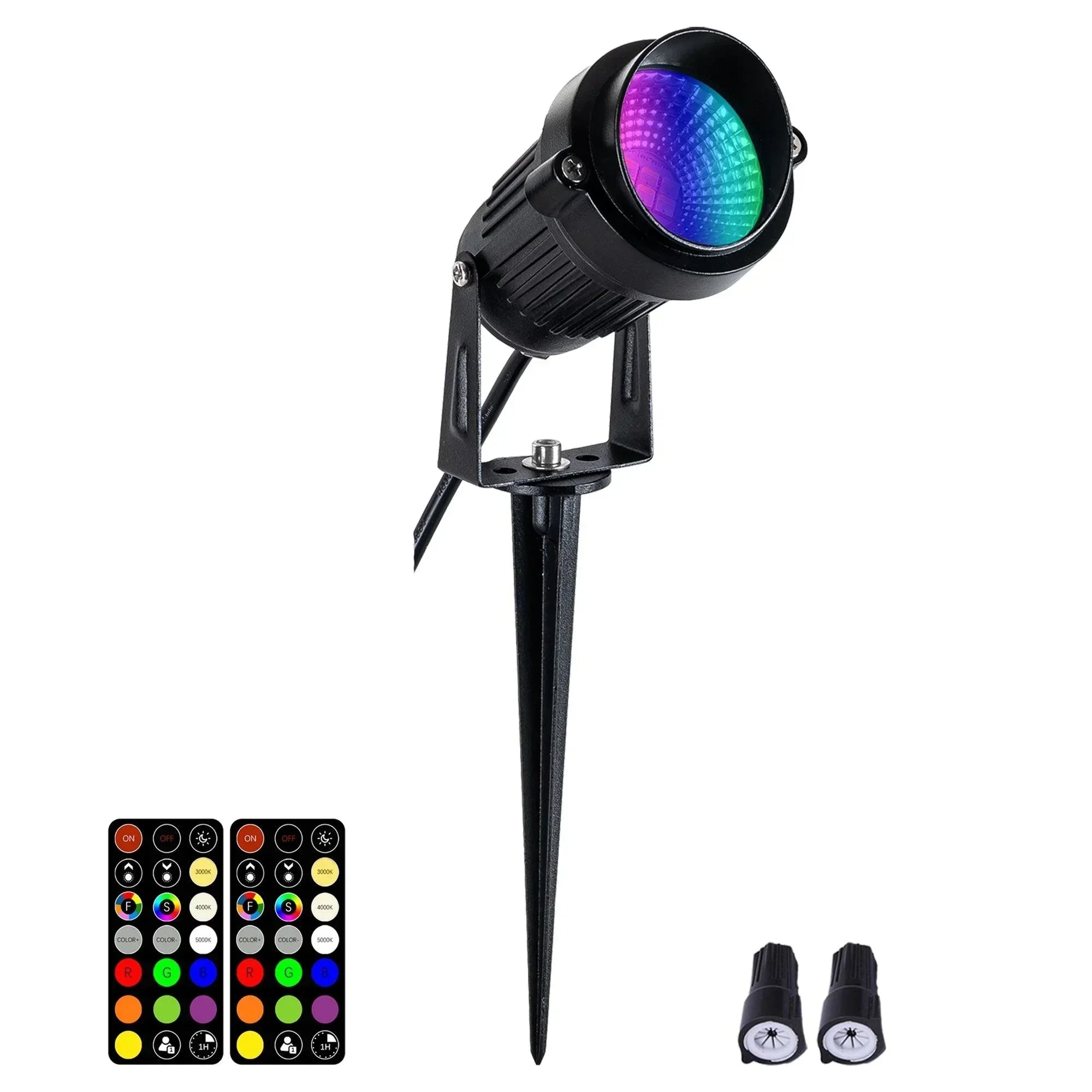 RGB LED Landscape Spotlight with Remote - FTL Outdoor Wall Lighting LED Light Bulbs