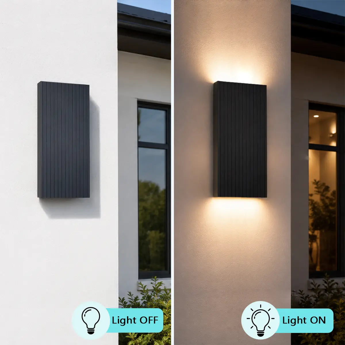 Modern Outdoor Wall Light – 3CCT LED Up & Down Sconce