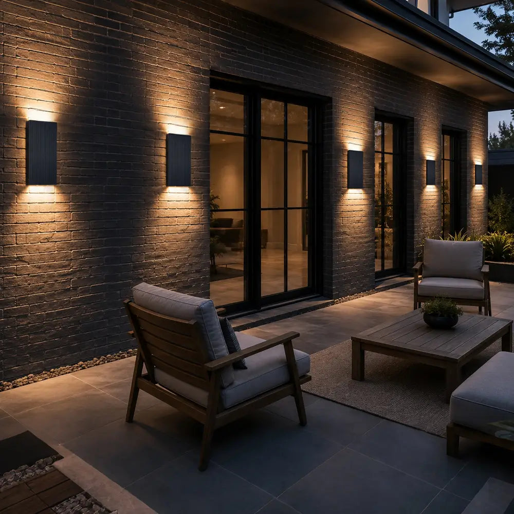 Modern Outdoor Wall Light – 3CCT LED Up & Down Sconce