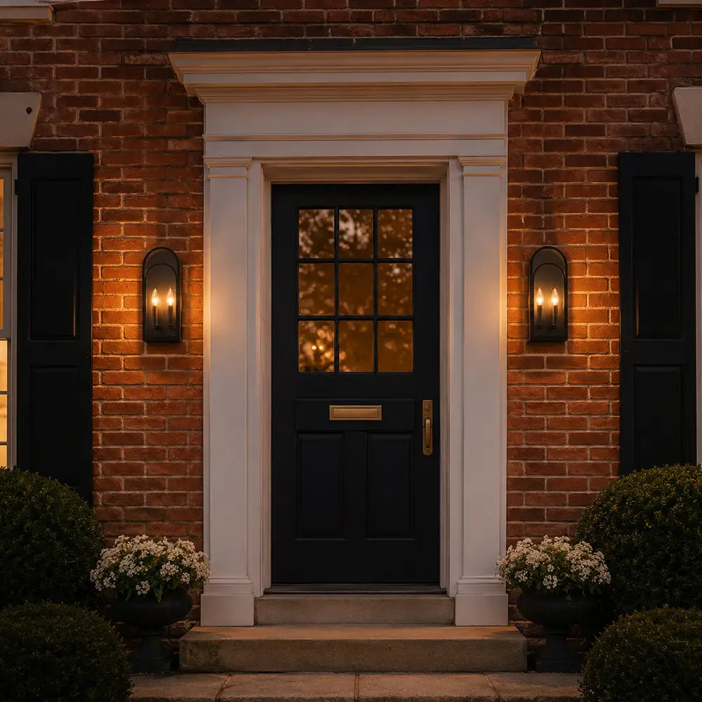 20" Large Modern Outdoor Wall Lights with Clear Glass