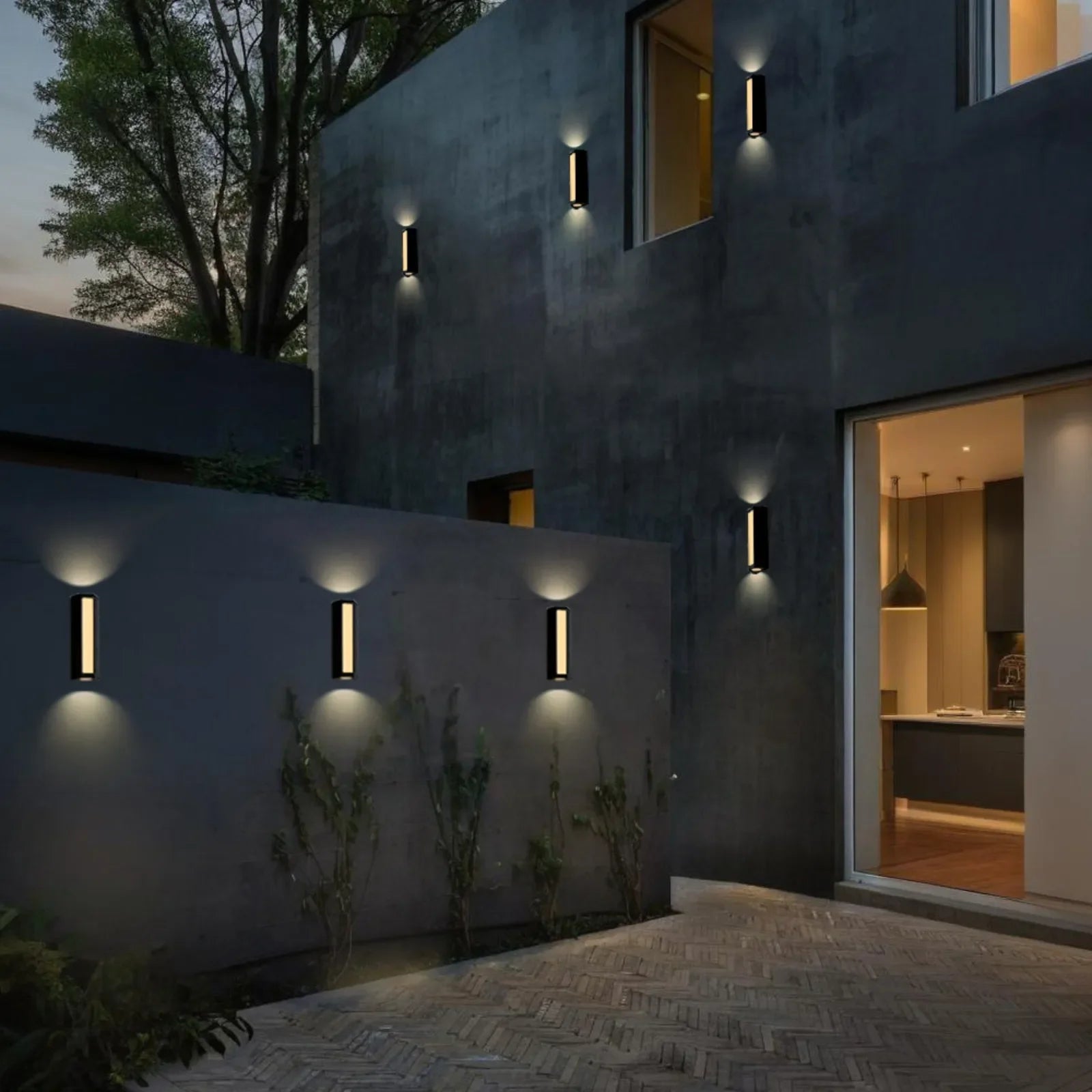 11.8” Dimmable LED Outdoor Wall Lights Set of 2