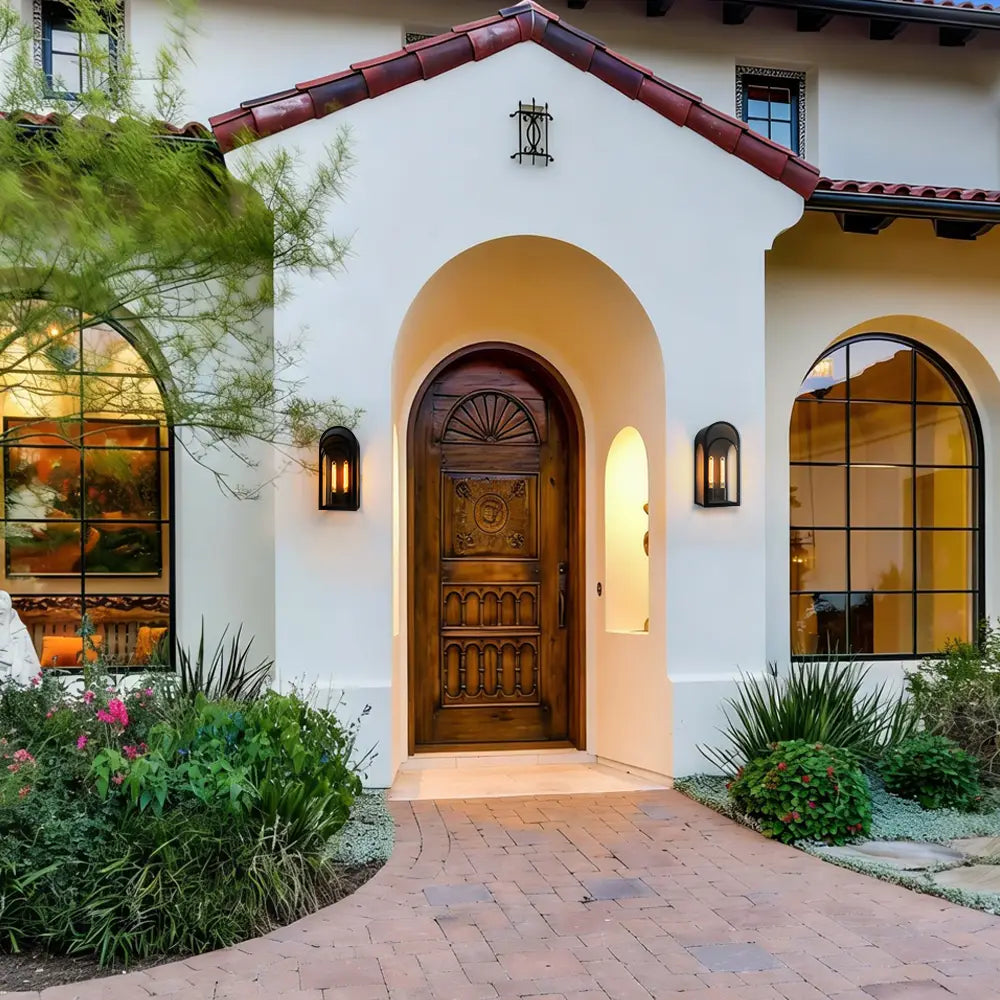20" Large Modern Outdoor Wall Lights with Clear Glass