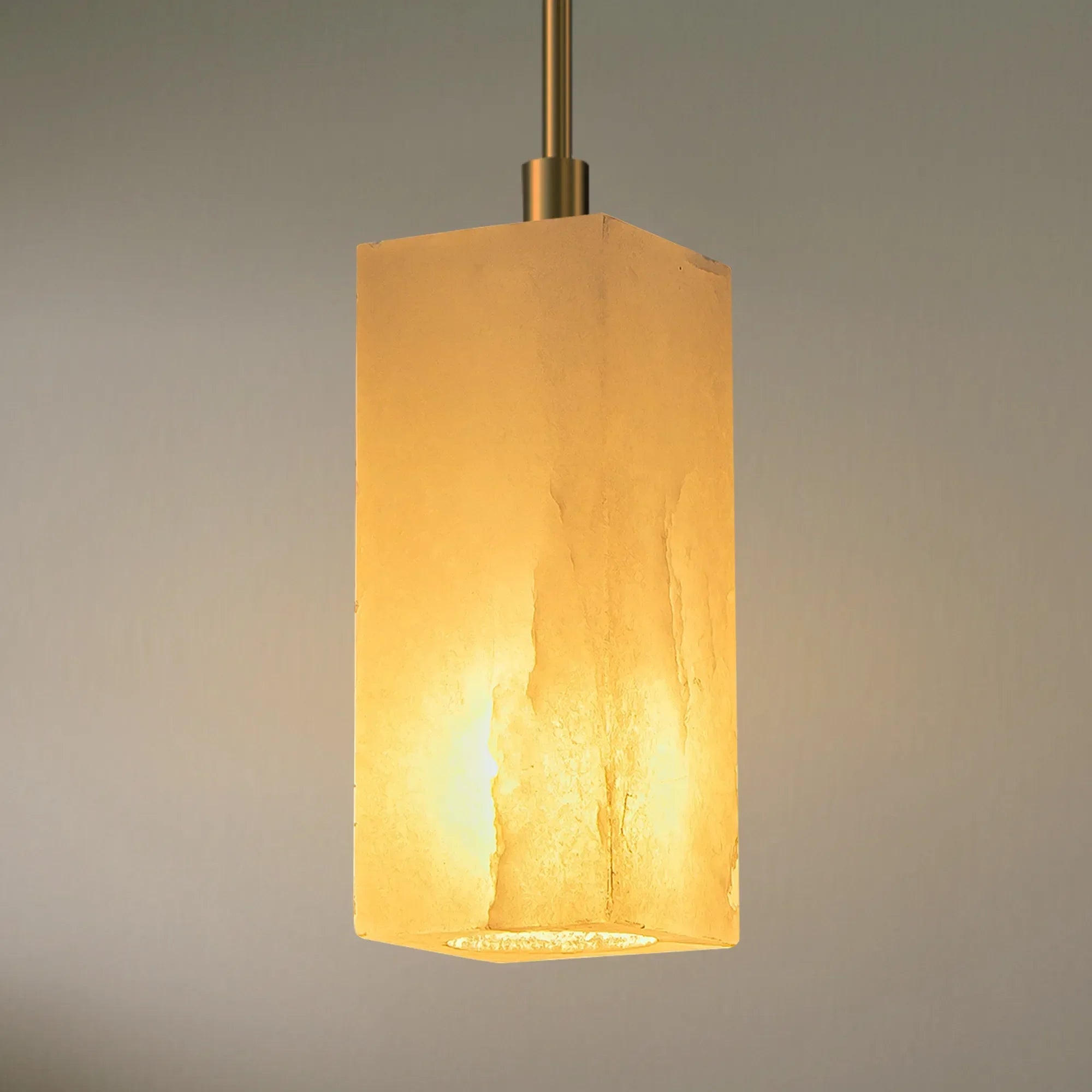FTL Alabaster Pendant Lights Square 1 Light