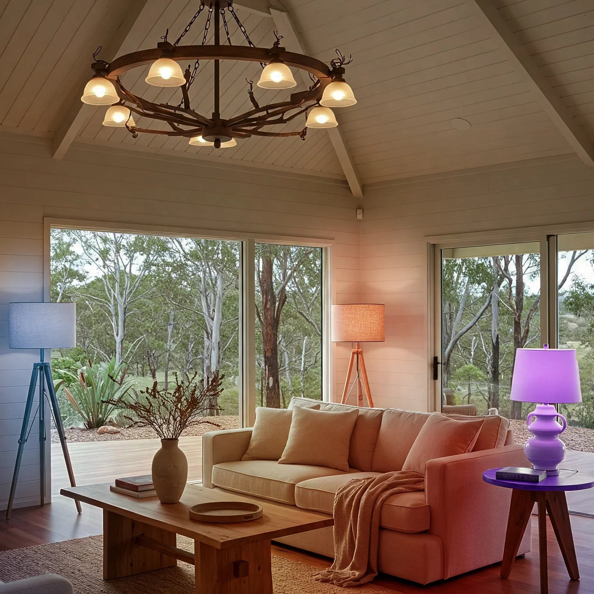 3.86" Rechargeable Color Changing Light Bulb 2-Pack