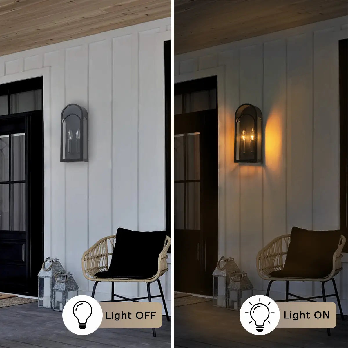 15” Modern Outdoor Wall Lights Set of 2