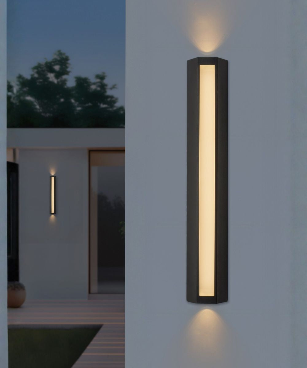 23.6” Modern RGB Outdoor Wall Lights with Remote Control