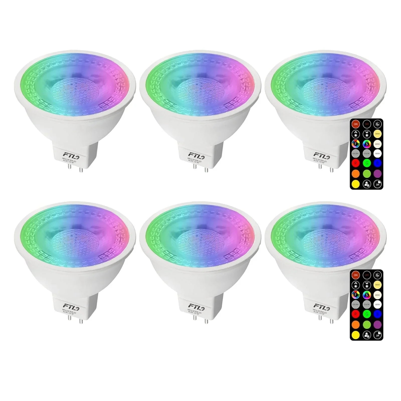 RGB Color Changing MR16 LED Bulbs with Remote
